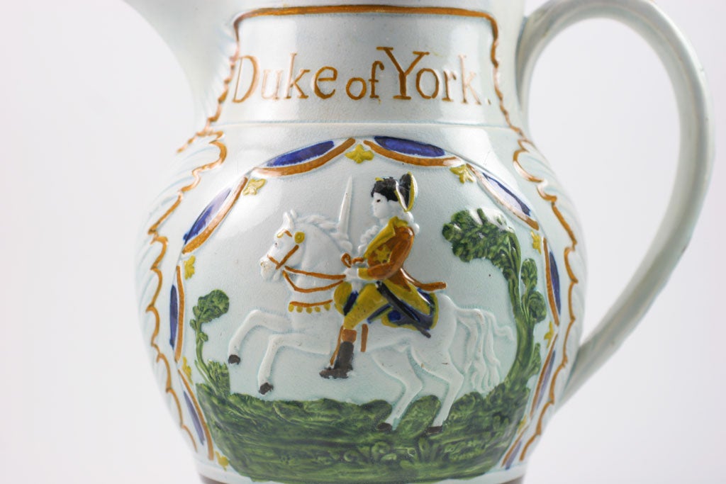 English Prattware Pitcher For Sale